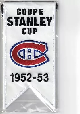 2008-09 Upper Deck Montreal Canadiens Centennial Stanley Cup Mini Banner 1952-53 • $29.99