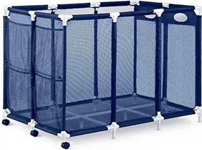 Modern Blue Pool Storage Bin XX-Large XXL Perfect Contemporary Nylon Mesh Basket • $55.99