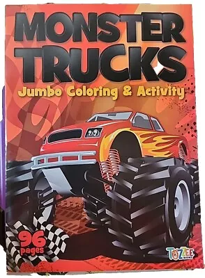 Monster Trucks Jumbo Coloring & Activity  Book • $13.99