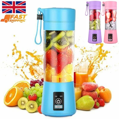 Mini Portable Electric Juice Maker Blender Smoothies Juicer Fruit Machine 380ML • £7.55