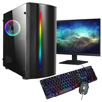 Gaming PC 22  Bundle I7 I5 Desktop Gaming Computer 16GB RAM GTX 1650 Windows 10 • £244.95