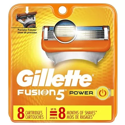 Gillette Fusion 5 Power Razor Blade Refills New Packs Of 8 Cartridges Sealed  • $22.90