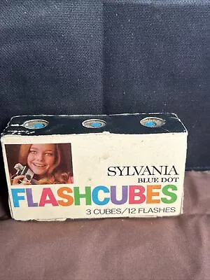 Camera Bulbs Sylvania Blue Dot Flash Cubes SET OF 3 BULBS WITH 12 FLASHES • $5