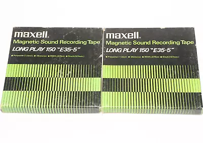 2 (Two) 5  Maxell E35-5 Recording Tape 900  Reel To Reel Used Recorded  • $14.95