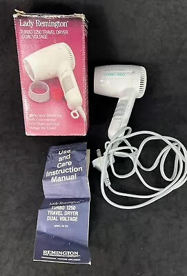 Vintage Lady Remington Turbo 1250 Travel Hair Dryer • $20