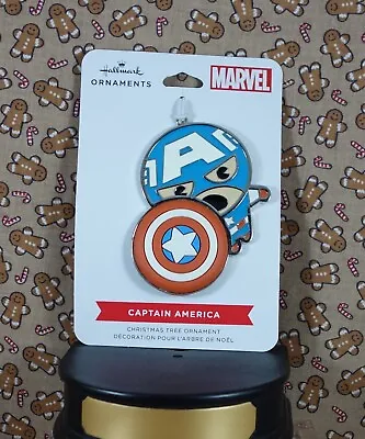 $10.99 • Buy Hallmark Christmas Ornament Marvel Captain America Metal Puffy Ornament