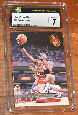 1993-94 Fleer Ultra #30 Michael Jordan - Chicago Bulls GOAT - CSG 7 Near Mint • $29.95