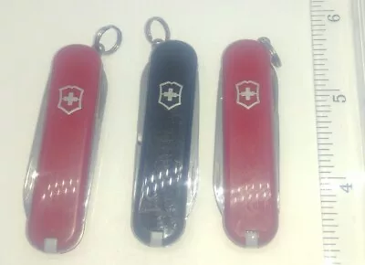 Lot Of 3 Used Victorinox SD Swiss Army Knives(2 Red 1 Blackk) • $0.99