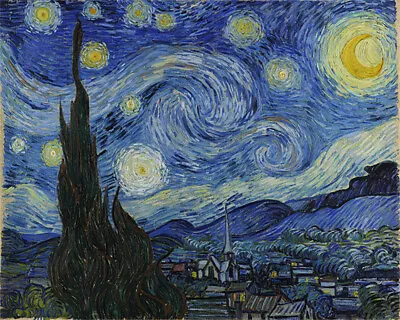 Hand-painted Oil Painting Vincent Van Gogh - Starry Night • $99.60