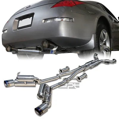 For 2003-2009 Nissan 350Z G35 Coupe 4.5 Muffler Burnt Tip Catback Exhaust System • $319.38