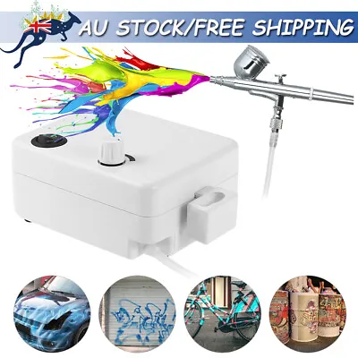 Airbrush Kit Spray Gun Air Brush Air Compressor Craft Makeup Painting Tools Kit • $59.99
