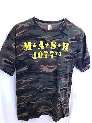Vintage MASH 4077th Camo Mens Cotton Tee T Shirt Sz M Tv Series Military • $9.88