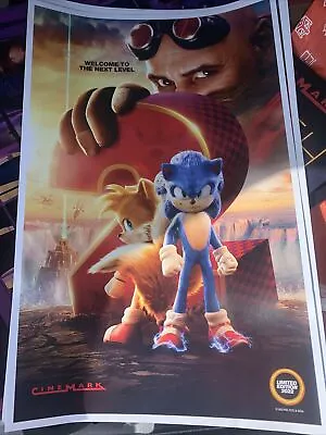 $9 • Buy SONIC THE HEDGEHOG 2 Cinemark Limited Edition 11 Inx17 In Poster 