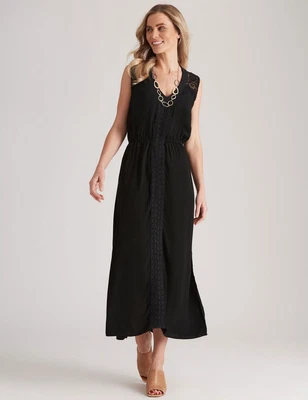 $13.99 • Buy Millers Sleeveless Maxi Dress With Lace Trim Womens Size 16 Clothing  Dresses
