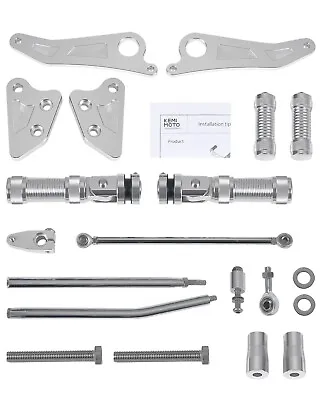 KEMIMOTO Foot Pegs Forward Control Complete Kits Levers Linkage For 2006-17 Dyna • $89.99