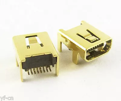 10pcs B Type Gold Mini 8pin USB Female Jack SMT Socket Connector For Digital • $3.32