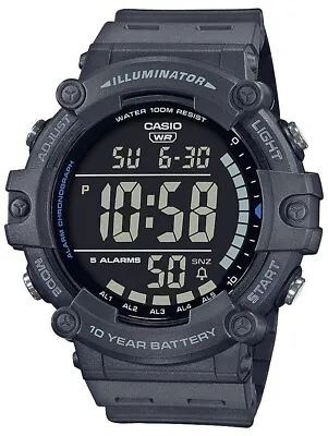 £39.99 • Buy CASIO AE-1500WH-8BVEF Mens Watch Silicone Gray Chrono Timer Alarm Digital