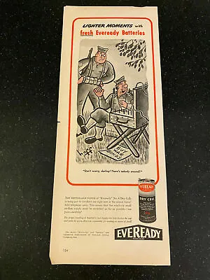 1944 Eveready Ignitor Dry Cell No. 6 Battery Syd Hoff Army Vtg Magazine Print Ad • $9.99