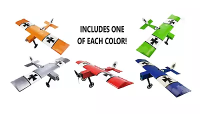 LOT OF 5 Mini Ugly Stick RC AIRPLANE Red Blue Green Orange & Silver Easy KITS • $200