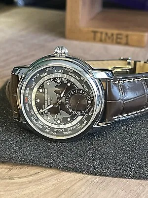 New Frederique Constant Classic Worldtimer Automatic Men's Watch FC-718NWM4H6 • $3700