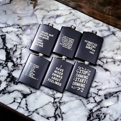 Custom Engraved Groomsman Flask Personalized Wedding Gift Bachelor Party Favor • $12.95