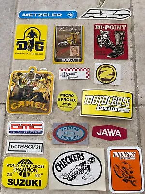 Vintage Motocross Stickers/Decals/DG/Suzuki/Hi Point/Metzler/70's MX • $49