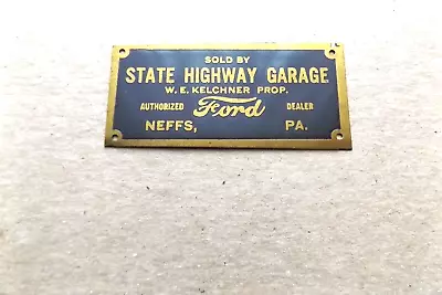 Vintage Ford Dealer Name Plate • $10