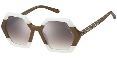 The Mark Jacobs Women's Brown-Nude/White Hexagonal Sunglasses - MARC521S 0BJS NQ • $44.99