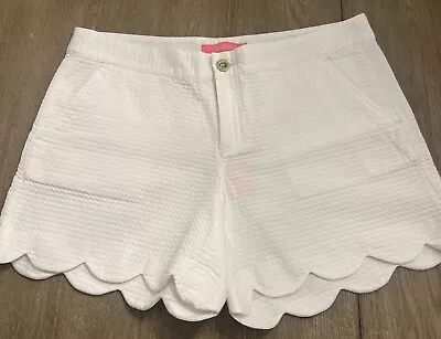 NWT Lilly Pulitzer Buttercup Shorts Textured Resort White Size 6 • $40