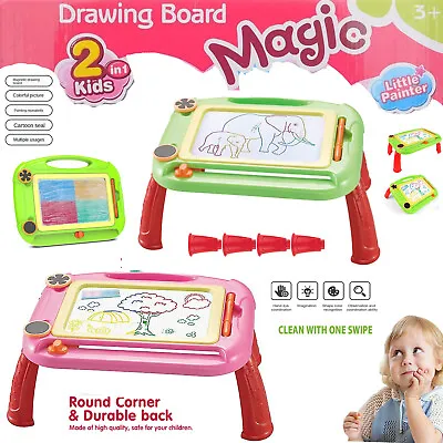 Kids Magnetic Drawing Board Children Magic Doodle Mat Sketch Writing Painting • £9.85