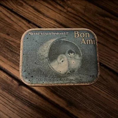 Vintage Bon Ami Bristol Ware Advertising Soap Tin Showing Baby Chicks • $4.25