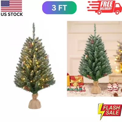 3 FT Pre-lit Christmas Tree Xmas Artificial Christmas Tree With 100 LED Lights • $52.30