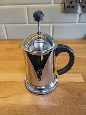 Cafetiere Chrome  8 Cup French Press Coffee Maker NO GLASS. GLASS MISSING • £5
