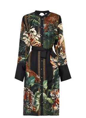 BNWT Camilla Easy Tiger Open Back. Shirt Dress 100% Silk XL • $299