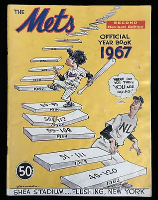 1967 New York Mets Official Yearbook Second Revised Edition VG-EX+ • $59