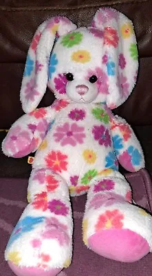 £0.99 • Buy Build A Bear Bunny Rabbit - Multi Coloured Flowers - Soft Toy/Plush