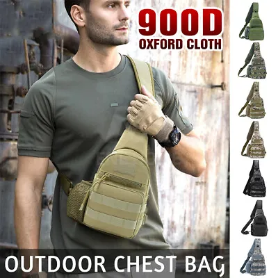 $17.56 • Buy Man Shoulder Backpack Chest Bag Small Sling Cross Body Satchel Bag Outdoor