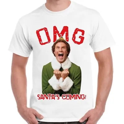 £9.85 • Buy The Elf Christmas Santa's Coming I Know Him Gift Retro T Shirt 2316