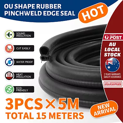 15M Shape Car Door Seal Weather Strip Rubber Edge Protector Noise Insulation DIY • $88.99