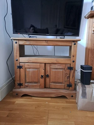 £0.99 • Buy Corona COR25 Corner TV Unit Media Solid Pine Cabinet