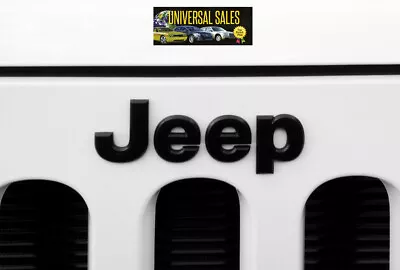 Mopar Jeep Wrangler Matte Black Emblem Grille Front Badge Oem New 68185492ab • $56.05