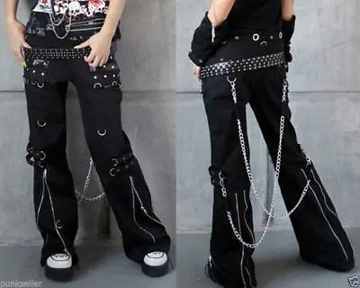 Men Punk Gothic Womens Harem Pants Trousers Hip Hop Casual Visual Kei Metal Rock • $57.77