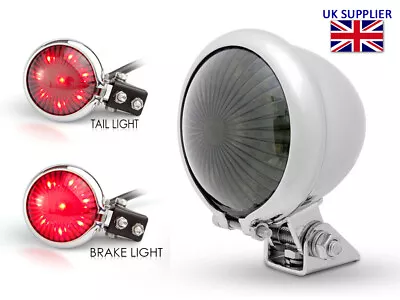 Motorcycle LED Stop Brake Taillight For Retro Vintage Project Custom Chrome • $50.19