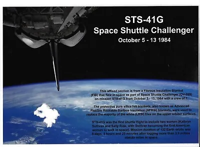 £10 • Buy FLOWN Space Shuttle Challenger - STS-41G- NASA -