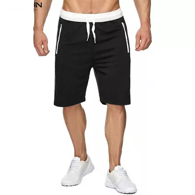 Man's Casual Sweat Shorts Sport Pants Slim-Fit Summer Beach Gym Fitness Workout • $16.99