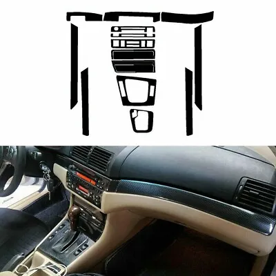 Interior Dash Wrap Trim For BMW 3 Series E46 1998-2005 Carbon Fiber Sticker SET • $17.29