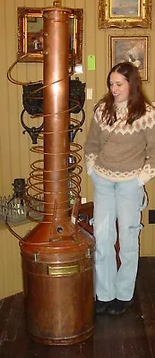 Vintage Eight Foot Tall Copper Still----super Neat--for Your Man Cave----16064 • $2250