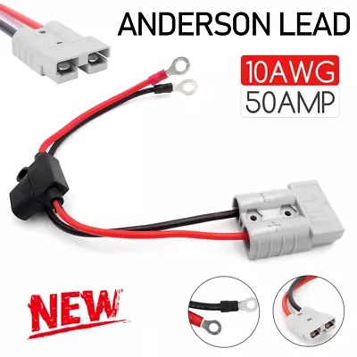 $8.45 • Buy 50Amp Anderson Plug Lead To Lug M8 Terminal Battery Charging Connector Cable Kit