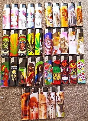£4.99 • Buy 5 Pack Electronic Refillable Lighters Multi Pack Assorted Designs