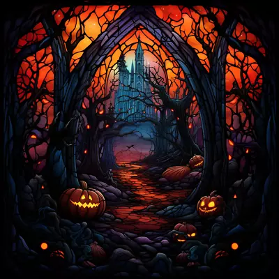 Halloween Party Window Stickers Decoration Spooky Evil House On Hill Scary Decal • £11.99